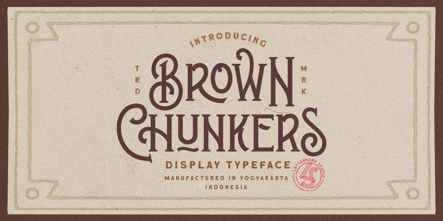 Beispiel einer Brown Chunkers-Schriftart #1